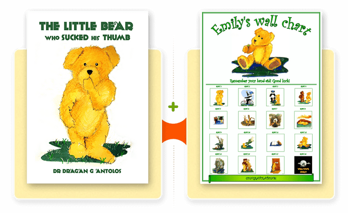 The Little Bear Who Sucked His Thumb Book + Wall Chart